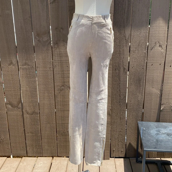 J Brand 100% Lamb Leather suede Moto style skinny pants - Picture 3 of 16